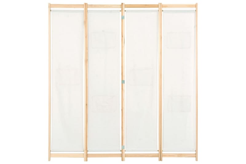 Rumsavdelare 4 paneler 160x170x4 cm gräddvit tyg - Gräddvit - Rumsavdelare - Skärmvägg
