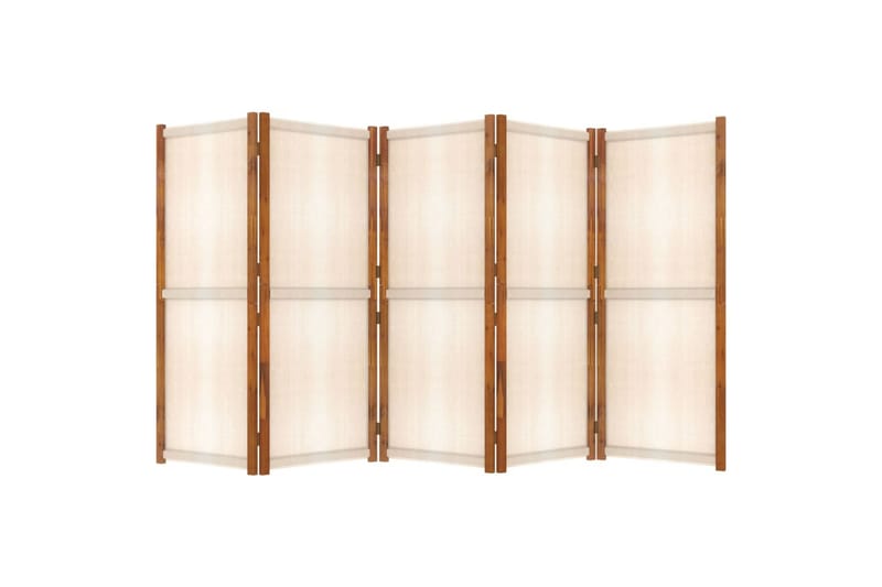 Rumsavdelare 5 paneler gräddvit 350x180 cm - Kräm - Rumsavdelare - Skärmvägg