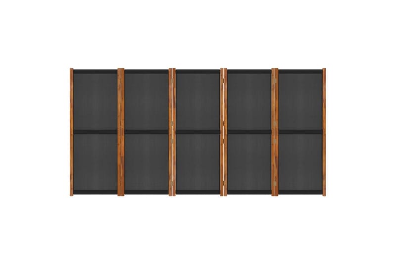 Rumsavdelare 5 paneler svart 350x180 cm - Svart - Skärmvägg - Rumsavdelare