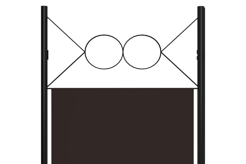 Rumsavdelare 6 paneler brun 240x180 cm - Brun - Skärmvägg - Rumsavdelare
