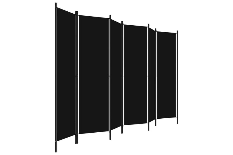 Rumsavdelare 6 paneler svart 300x180 cm - Svart - Rumsavdelare - Vikvägg