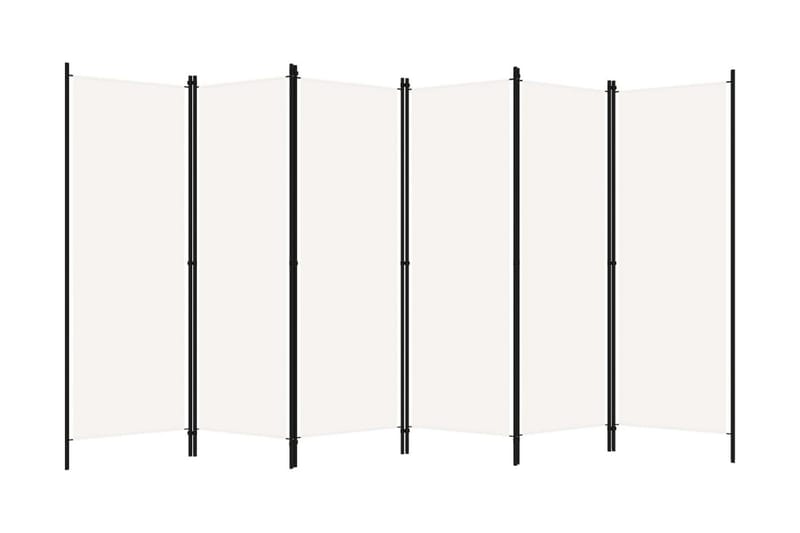 Rumsavdelare 6 paneler gräddvit 300x180 cm - Vikvägg - Rumsavdelare