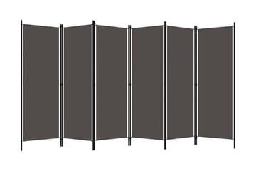 Rumsavdelare 6 paneler antracit 300x180 cm