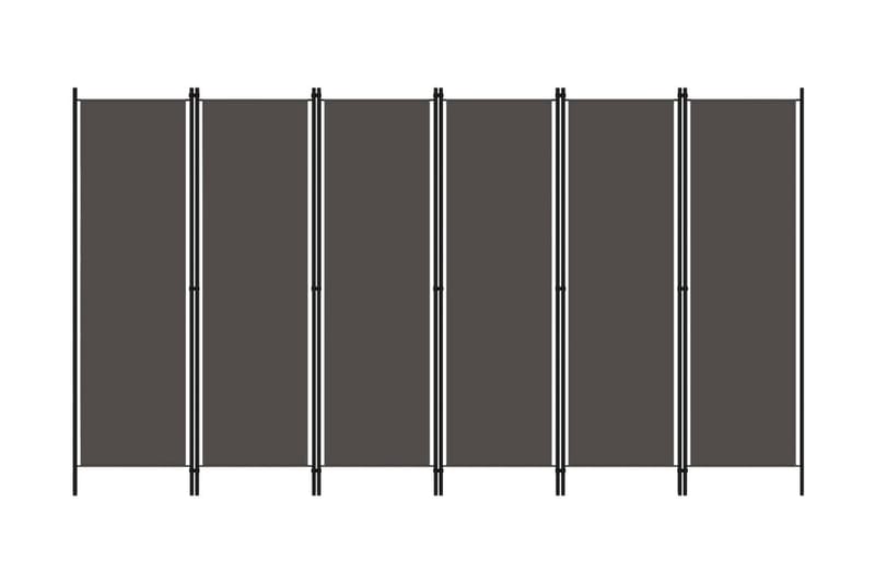 Rumsavdelare 6 paneler antracit 300x180 cm - Grå - Rumsavdelare - Skärmvägg