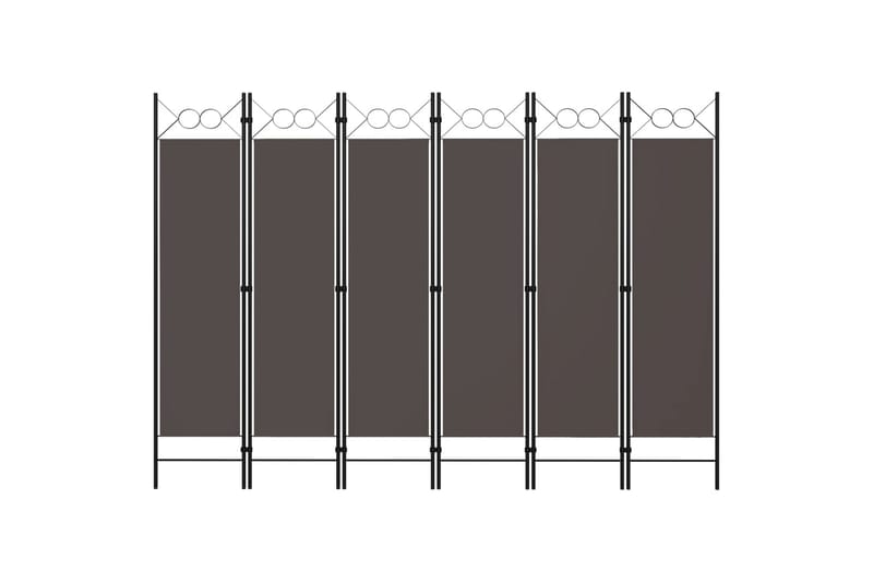 Rumsavdelare 6 paneler antracit 240x180 cm - Grå - Rumsavdelare - Skärmvägg