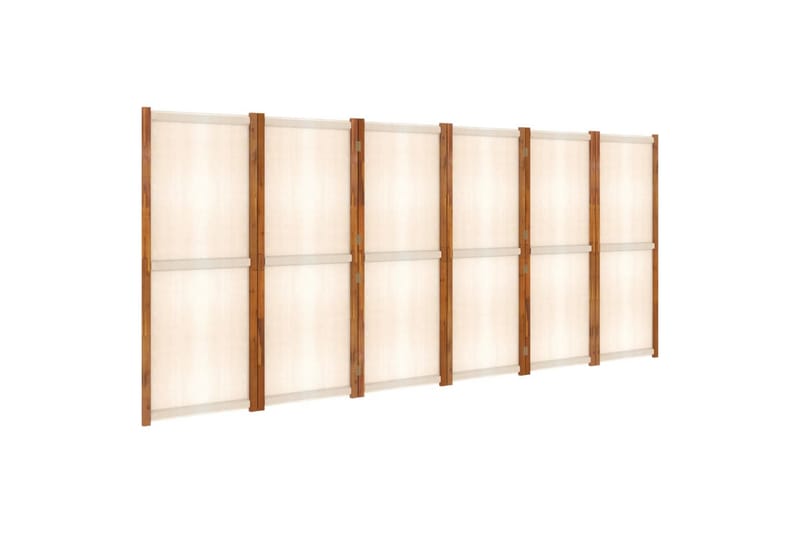 Rumsavdelare 6 paneler gräddvit 420x180 cm - Kräm - Rumsavdelare - Skärmvägg