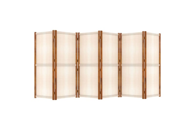 Rumsavdelare 6 paneler gräddvit 420x180 cm - Kräm - Rumsavdelare - Skärmvägg