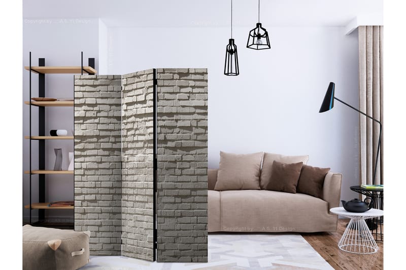 Rumsavdelare - Brick Wall: Minimalism 135x172 - Artgeist sp. z o. o. - Rumsavdelare - Vikvägg