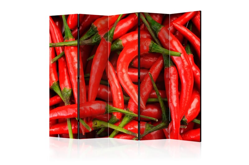 Rumsavdelare Chili Pepper - Background II 225x172 cm - Artgeist sp. z o. o. - Rumsavdelare - Vikvägg