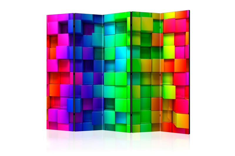 Rumsavdelare Colourful Cubes 225x172 - Artgeist sp. z o. o. - Rumsavdelare - Vikvägg