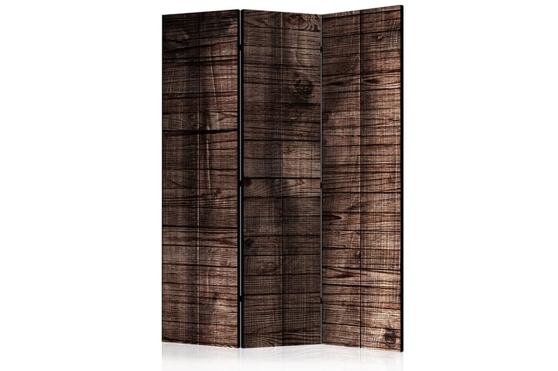 Rumsavdelare Dark Brown Boards 135x172 cm - Artgeist sp. z o. o. - Rumsavdelare - Vikvägg