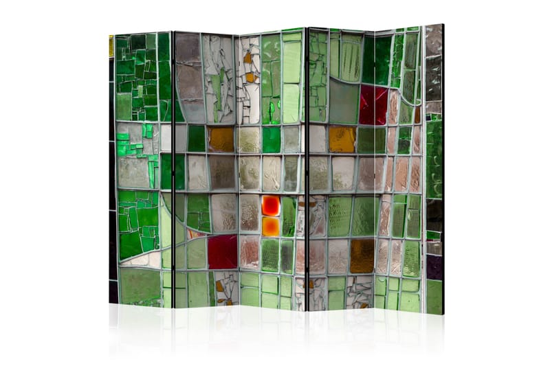 Rumsavdelare - Emerald Stained Glass II 225x172 - Artgeist sp. z o. o. - Rumsavdelare - Vikvägg