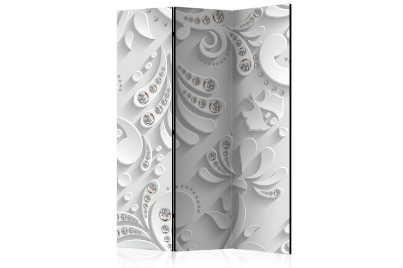Rumsavdelare Flowers In Crystals 135x172 - Artgeist sp. z o. o. - Vikvägg - Rumsavdelare