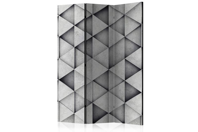 Rumsavdelare - Grey Triangles 135x172 - Artgeist sp. z o. o. - Rumsavdelare - Vikvägg
