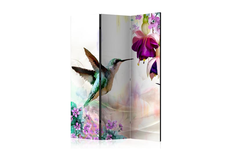 Rumsavdelare Hummingbirds And Flowers 135x172 - Artgeist sp. z o. o. - Rumsavdelare - Vikvägg