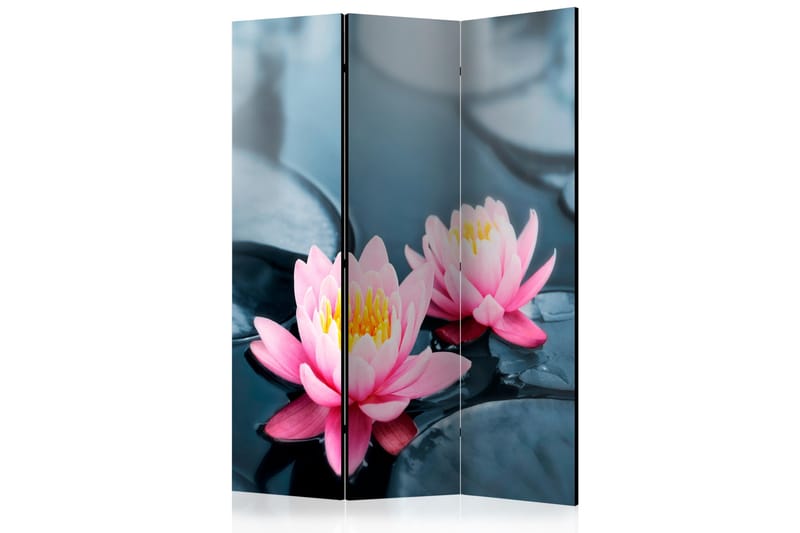 Rumsavdelare - Lotus blossoms 135x172 - Artgeist sp. z o. o. - Vikvägg - Rumsavdelare