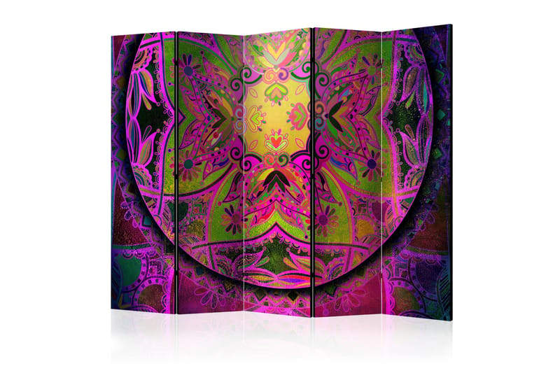Rumsavdelare - Mandala: Pink Expression II 225x172 - Artgeist sp. z o. o. - Rumsavdelare - Vikvägg