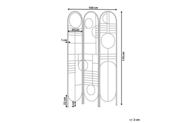 Rumsavdelare med 3 paneler Turania - Inredning - Dekoration & inredningsdetaljer - Rumsavdelare