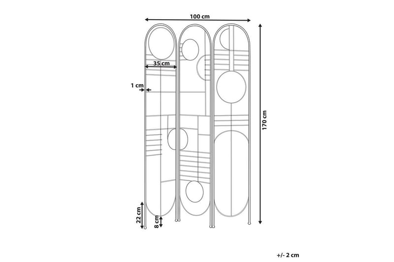 Rumsavdelare med 3 paneler Turania - Inredning - Dekoration & inredningsdetaljer - Rumsavdelare