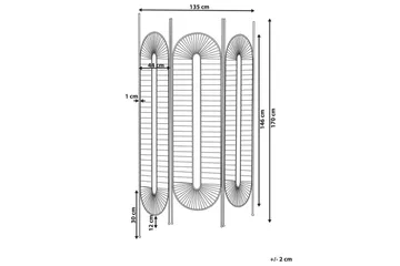 Rumsavdelare med 3 paneler Noale Svart - Svart - Inredning - Dekoration & inredningsdetaljer - Rumsavdelare