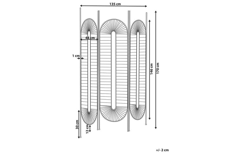 Rumsavdelare med 3 paneler Noale Svart - Svart - Inredning - Dekoration & inredningsdetaljer - Rumsavdelare