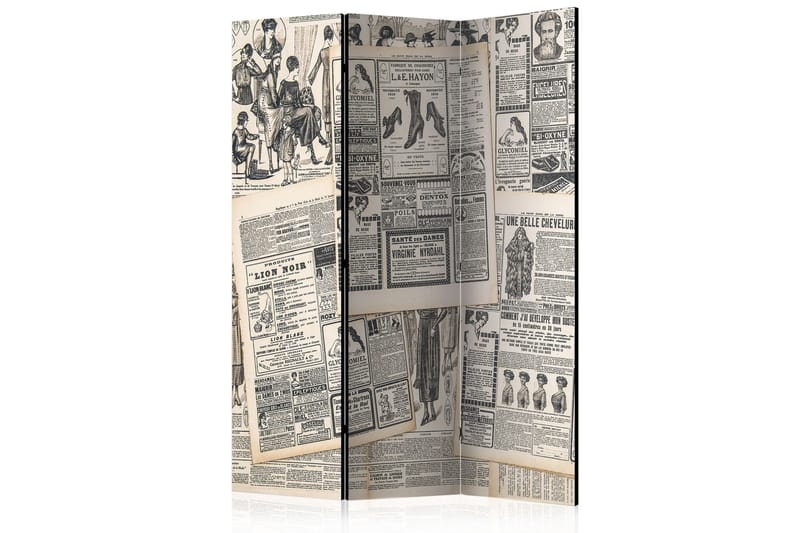 Rumsavdelare Vintage Newspapers 135x172 - Artgeist sp. z o. o. - Rumsavdelare - Vikvägg