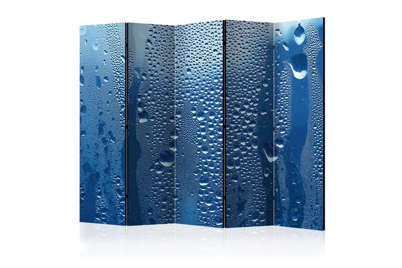Rumsavdelare - Water drops on blue glass II 225x172 - Artgeist sp. z o. o. - Rumsavdelare - Vikvägg