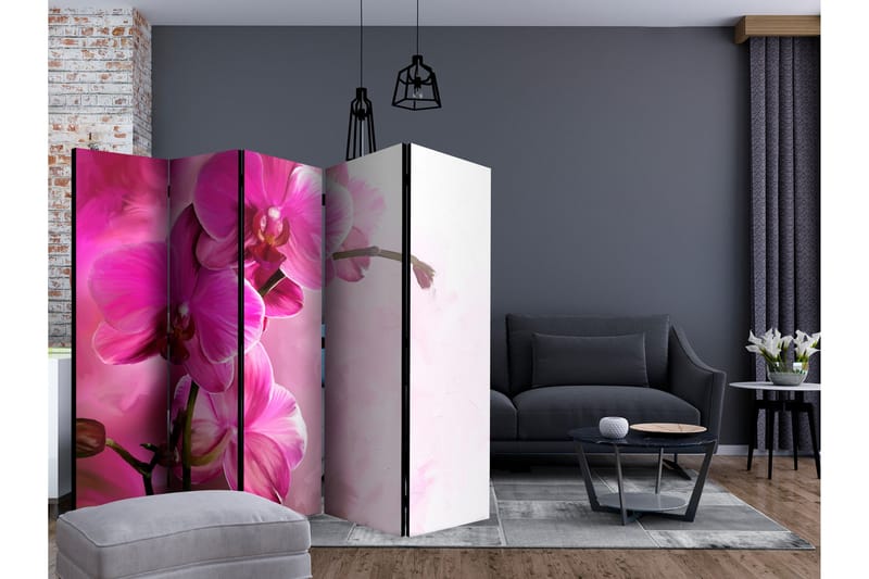 Rumsavdelare - Pink Orchid II 225x172 - Artgeist sp. z o. o. - Rumsavdelare - Vikvägg
