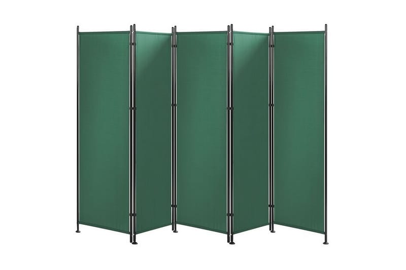 Skärmvägg 5 paneler 270 x 170 cm grön NARNI - Grön - Inredning - Dekoration & inredningsdetaljer - Rumsavdelare