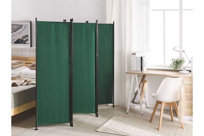 Skärmvägg 5 paneler 270 x 170 cm grön NARNI - Grön - Inredning - Dekoration & inredningsdetaljer - Rumsavdelare