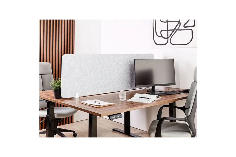 Skiljevägg för skrivbord Split Grå, 160x1x50 cm - Grå, 160x1x50 cm - Inredning - Dekoration & inredningsdetaljer - Rumsavdelare