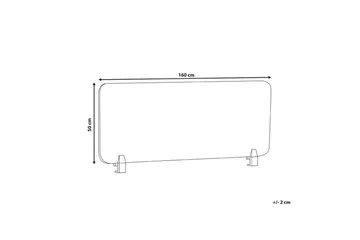 Skiljevägg för skrivbord Split Grå, 160x1x50 cm - Grå, 160x1x50 cm - Inredning - Dekoration & inredningsdetaljer - Rumsavdelare