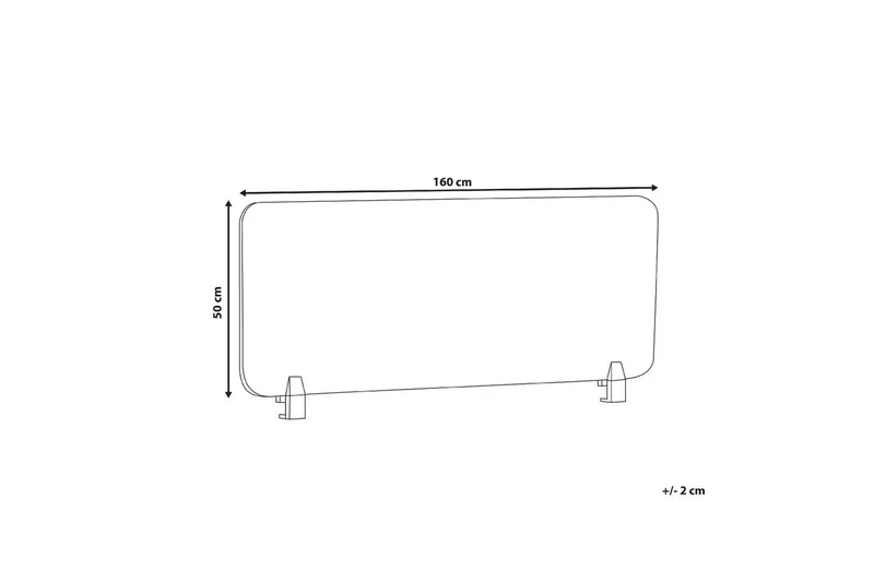 Skiljevägg för skrivbord Split Grå, 160x1x50 cm - Grå, 160x1x50 cm - Inredning - Dekoration & inredningsdetaljer - Rumsavdelare