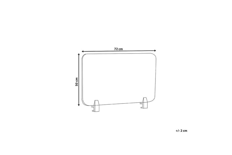 Skiljevägg för skrivbord Split Grå, 72x1x50 cm - Grå, 72x1x50 cm - Inredning - Dekoration & inredningsdetaljer - Rumsavdelare