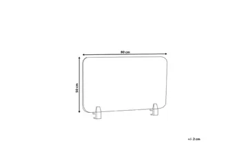 Skiljevägg för skrivbord Split Grå, 80x1x50 cm - Grå, 80x1x50 cm - Inredning - Dekoration & inredningsdetaljer - Rumsavdelare