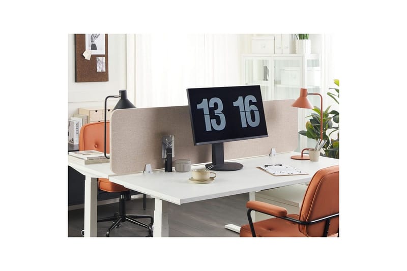 Skiljevägg för skrivbord Wally Beige, 160x2x40 cm - Beige, 160x2x40 cm - Inredning - Dekoration & inredningsdetaljer - Rumsavdelare