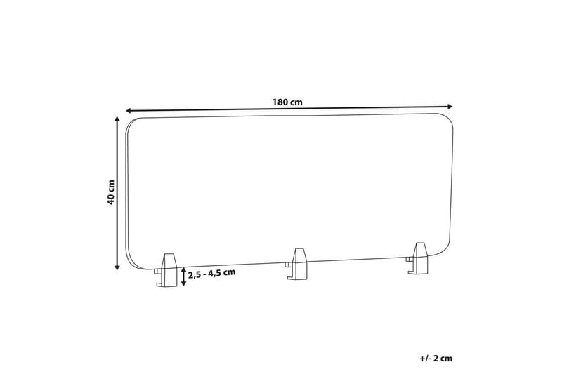 Skiljevägg för skrivbord Wally Beige, 180x2x40 cm - Beige, 180x2x40 cm - Inredning - Dekoration & inredningsdetaljer - Rumsavdelare