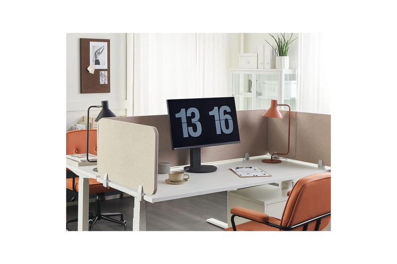 Skiljevägg för skrivbord Wally Beige, 80x2x40 cm - Beige, 80x2x40 cm - Inredning - Dekoration & inredningsdetaljer - Rumsavdelare