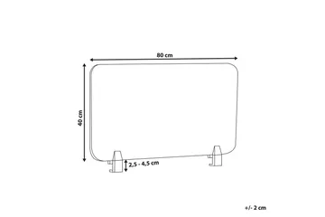 Skiljevägg för skrivbord Wally Ljusgrå, 80x2x40 cm - Ljusgrå, 80x2x40 cm - Inredning - Dekoration & inredningsdetaljer - Rumsavdelare