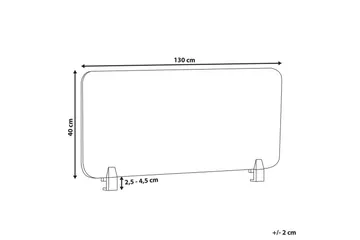 Skiljevägg för skrivbord Wally Röd, 130x2x40 cm - Röd, 130x2x40 cm - Inredning - Dekoration & inredningsdetaljer - Rumsavdelare