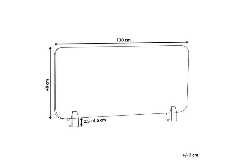 Skiljevägg för skrivbord Wally Röd, 130x2x40 cm - Röd, 130x2x40 cm - Inredning - Dekoration & inredningsdetaljer - Rumsavdelare