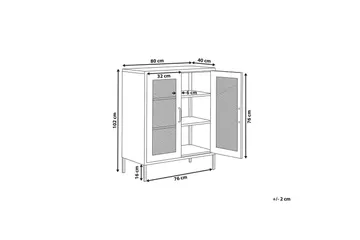 Vitrinskåp Wakatipu Grön - Grön - Förvaring - Skåp - Vitrinskåp