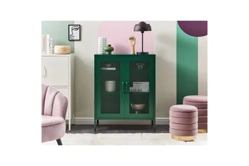 Vitrinskåp Wakatipu Grön - Grön - Förvaring - Skåp - Vitrinskåp