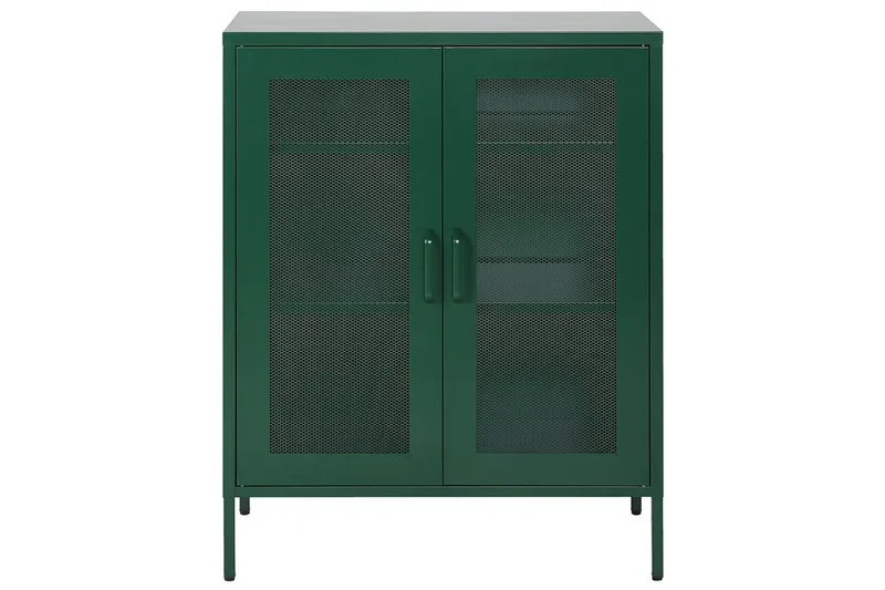 Vitrinskåp Wakatipu Grön - Grön - Förvaring - Skåp - Vitrinskåp