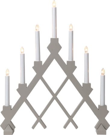 Rut Adventsljusstake 43 cm - Elljusstake i Trä för Fönster - Ljusgrå - Inredning - Dekoration & inredningsdetaljer - Julpynt & juldekoration