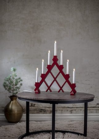 Rut Ljusstake 43 cm - röd - Inredning - Dekoration & inredningsdetaljer - Julpynt & juldekoration