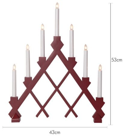 Rut Ljusstake 43 cm - röd - Inredning - Dekoration & inredningsdetaljer - Julpynt & juldekoration
