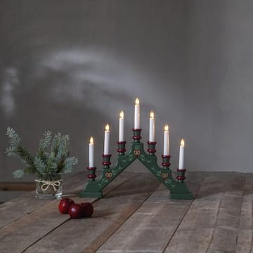 Sara Adventsljusstake 43 cm - Elljusstake i Trä för Fönster - Mörkgrön - Inredning - Dekoration & inredningsdetaljer - Julpynt & juldekoration