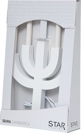 Selma Adventsljusstake 25 cm - Ljusstake i Trä för Advent - Vit - Inredning - Dekoration & inredningsdetaljer - Julpynt & juldekoration