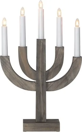 Selma Ljusstake 25 cm, brunbetsad